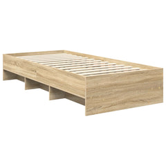 Bed Frame 75 x 190 cm Engineered Wood Sonoma oak