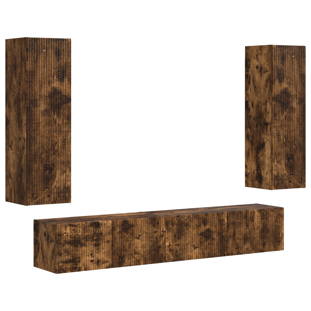 TV Cabinet Set 3 pcs 29.5 x 31 x 100 cm Smoked oak