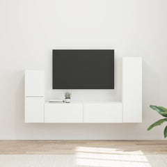 TV Cabinet Set 4 pcs 30 x 31 x 100 cm White