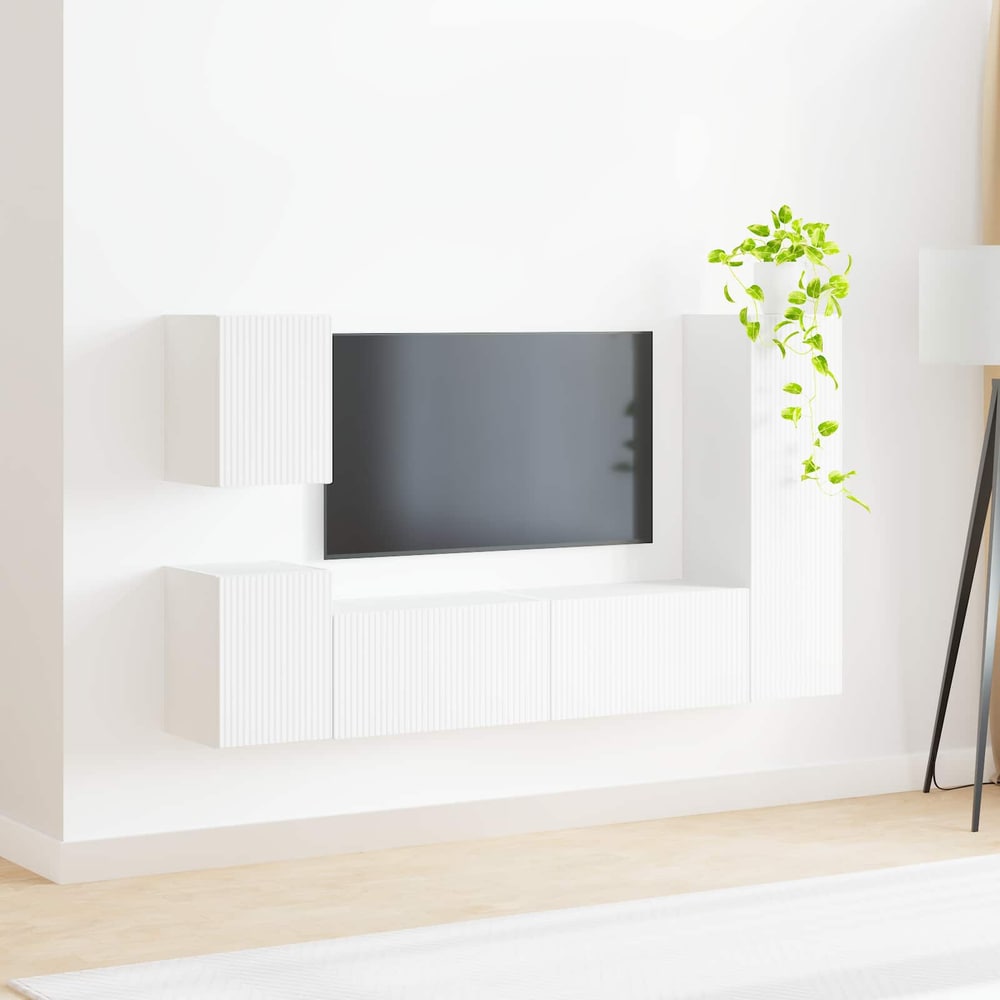 TV Cabinet Set 4 pcs 30 x 31 x 100 cm White