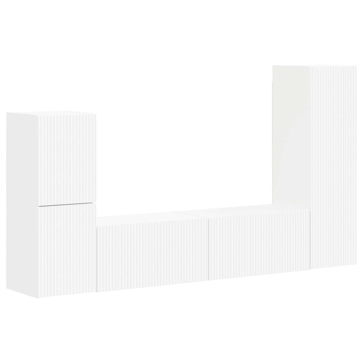 TV Cabinet Set 4 pcs 30 x 31 x 100 cm White
