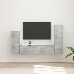 TV Cabinet Set 4 pcs 30 x 31 x 100 cm Concrete grey