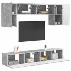 vidaXL TV Cabinet Set 4 pcs Concrete Grey Engineered Wood 3