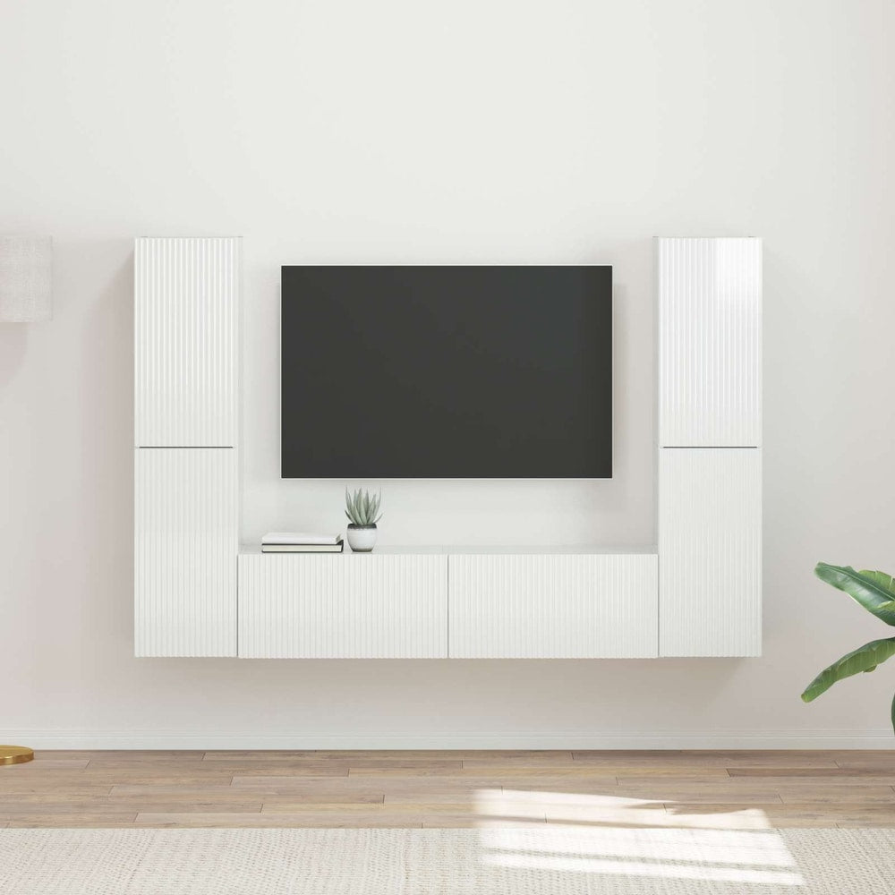TV Cabinet Set 6 pcs 31 x 30 x 60 cm High gloss white