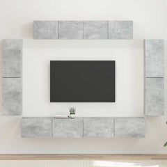 TV Cabinet 8 pcs 98 x 31 x 29.5 cm Concrete grey