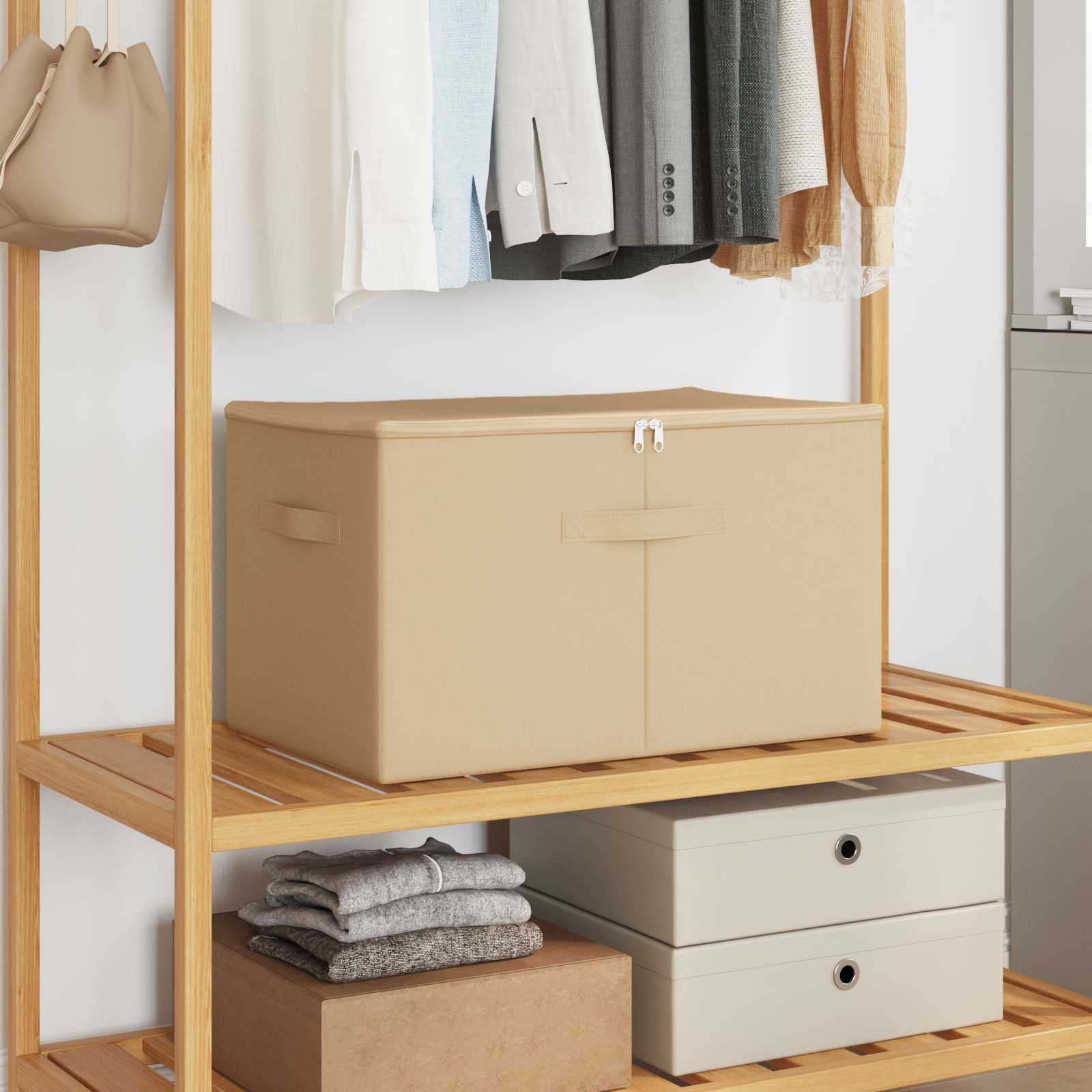 Storage Box Non-woven fabric Cream