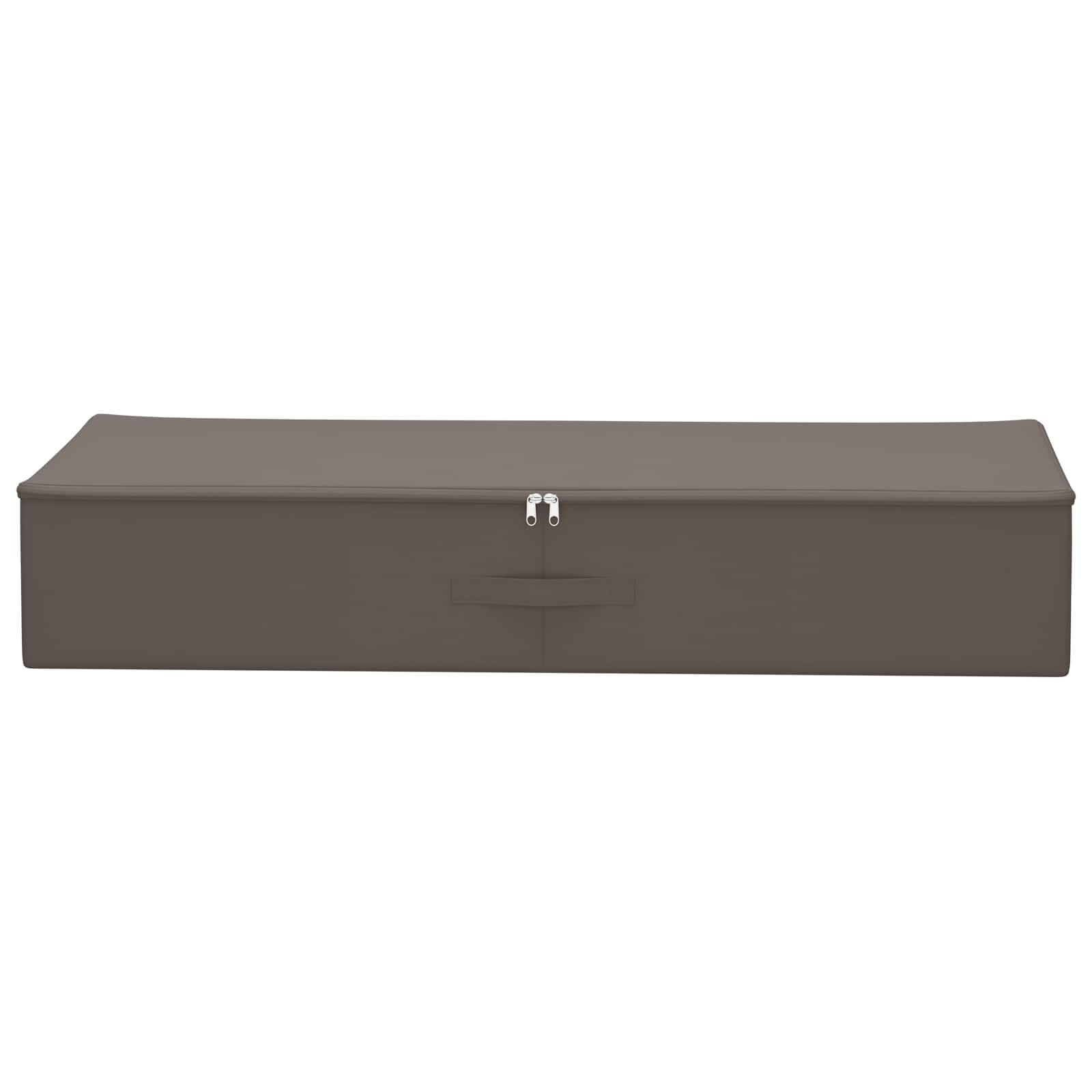 vidaXL Storage Box 2 pcs Non-woven fabric 90 x 48 x 15 cm 64.8 L Grey 4