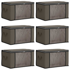 vidaXL Storage Box with Transparent Side Window 6 pcs Non-woven fabric 2