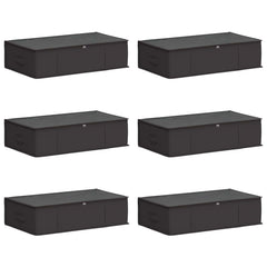 vidaXL Storage Box with Transparent Top Window 6 pcs Non-woven fabric 2