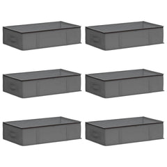 Storage Box with Transparent Top Window Non-woven fabric Anthracite 6 70 cm 18 cm 40 cm