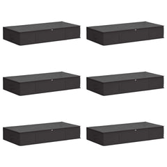 vidaXL Storage Box with Transparent Top Window 6 pcs Non-woven fabric 2