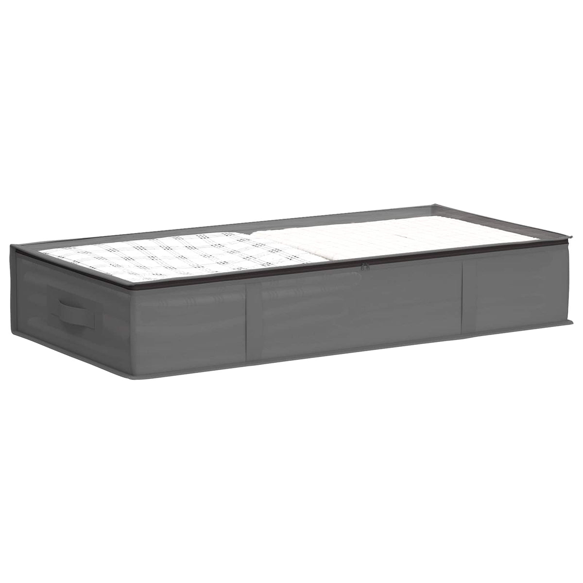Storage Box with Transparent Top Window Non-woven fabric Anthracite 6 90 cm 15 cm 48 cm