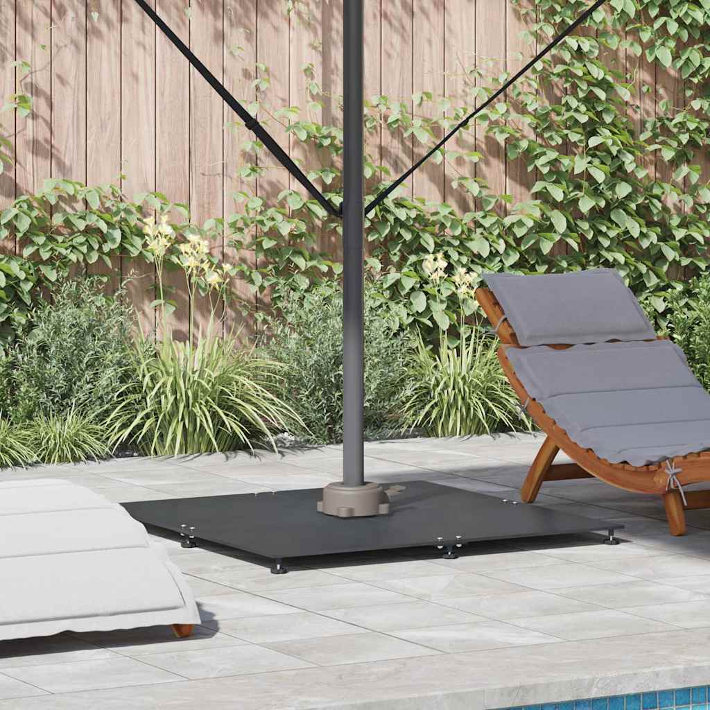 vidaXL Parasol Base 52 kg Dark grey Steel Square Adjustable 1