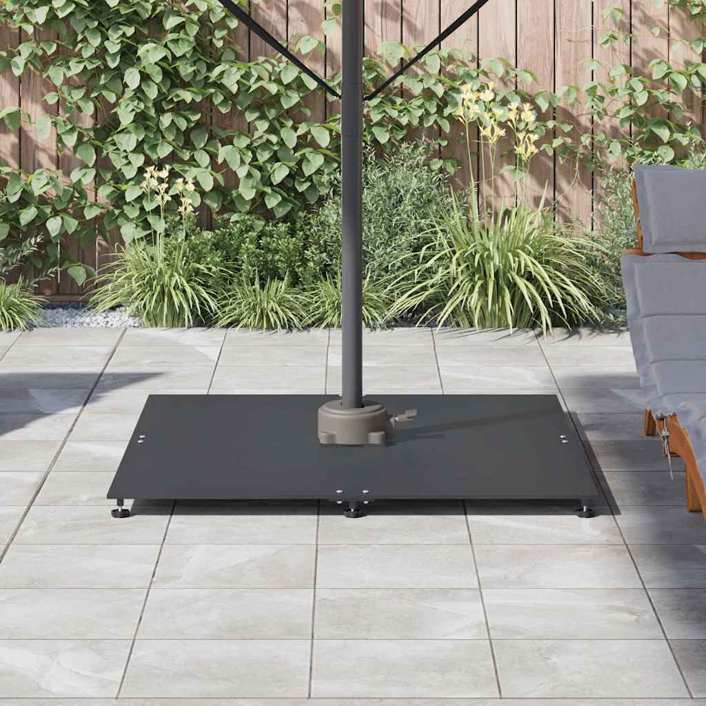 vidaXL Parasol Base 52 kg Dark grey Steel Square Adjustable 4