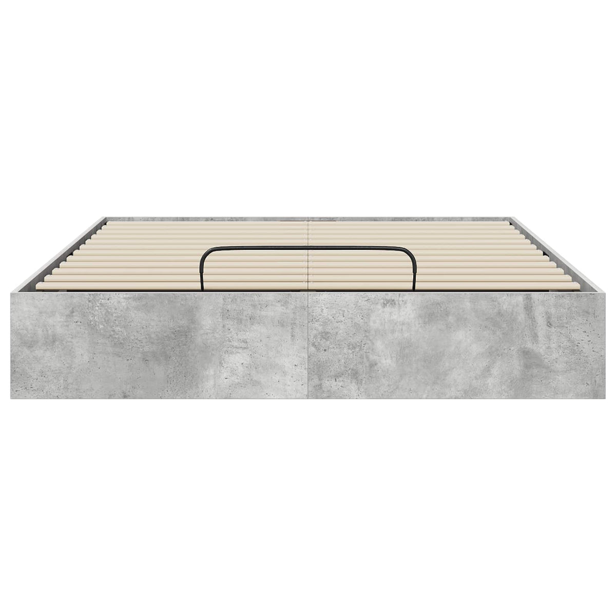 Ottoman Bed Frame Engineered Wood Length 200 cm Concrete Grey 140 cm