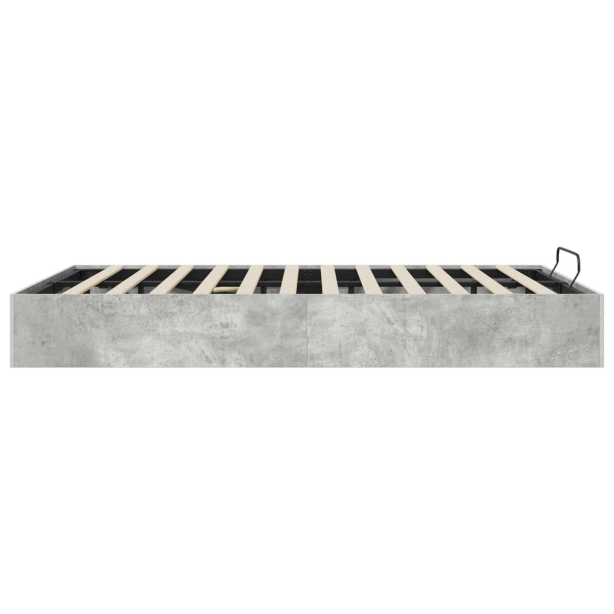 Ottoman Bed Frame Engineered Wood Length 200 cm Concrete Grey 140 cm