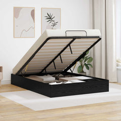 Ottoman Bed Frame Engineered Wood Black Oak
