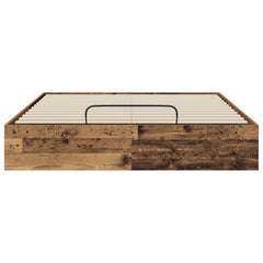 Ottoman Bed Frame Engineered Wood Length 200 cm Old Wood 120 cm