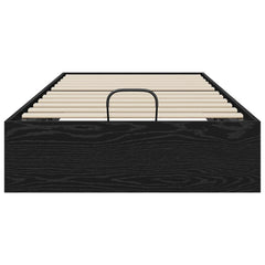 Ottoman Bed Frame Engineered Wood Length 200 cm Black Oak 90 cm