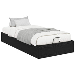 Ottoman Bed Frame Engineered Wood Length 200 cm Black Oak 90 cm