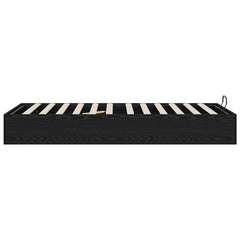 Ottoman Bed Frame Engineered Wood Length 200 cm Black Oak 90 cm