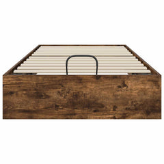 Ottoman Bed Frame Engineered Wood Length 200 cm Smoked Oak 90 cm