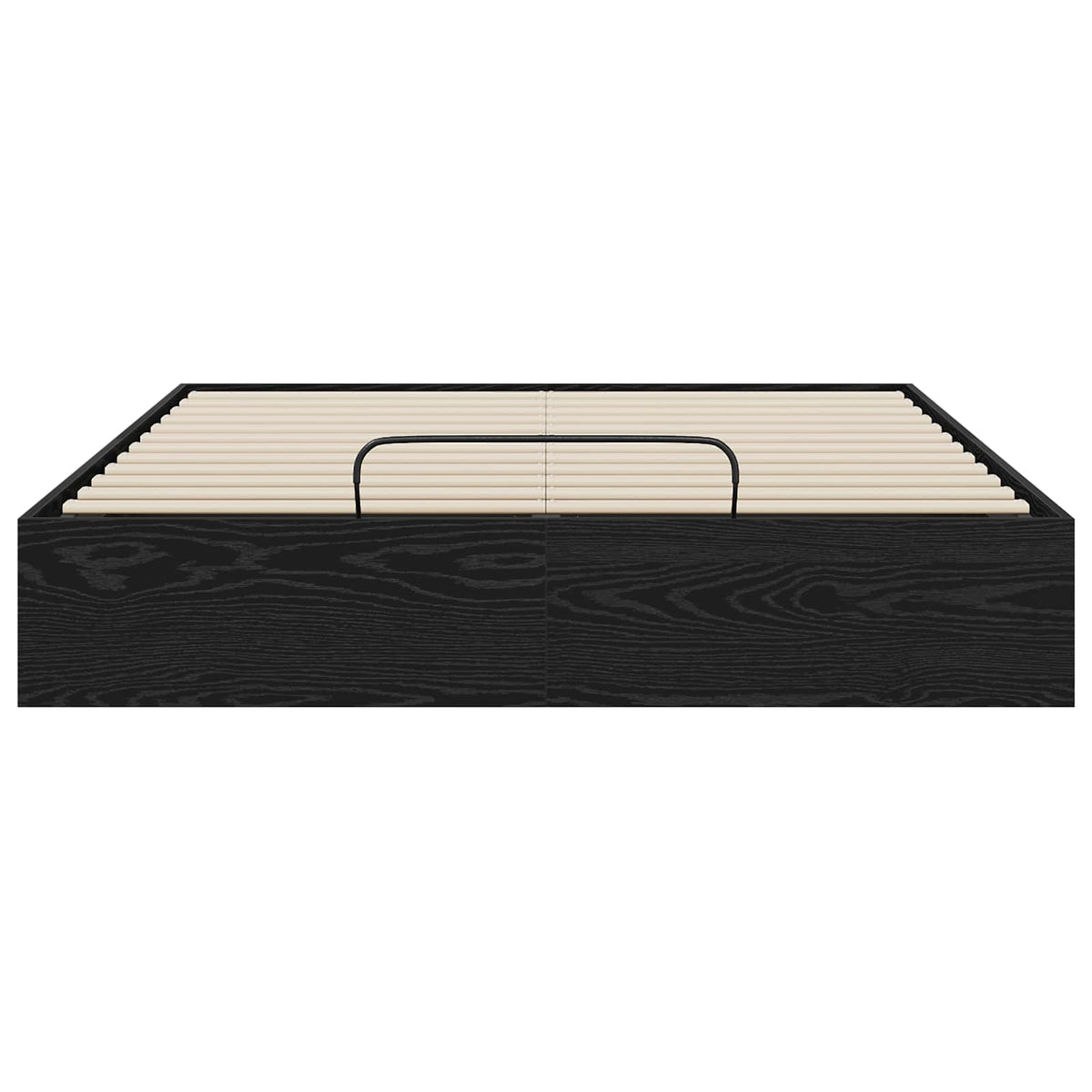 Ottoman Bed Frame 140 x 190 cm Engineered Wood Black oak