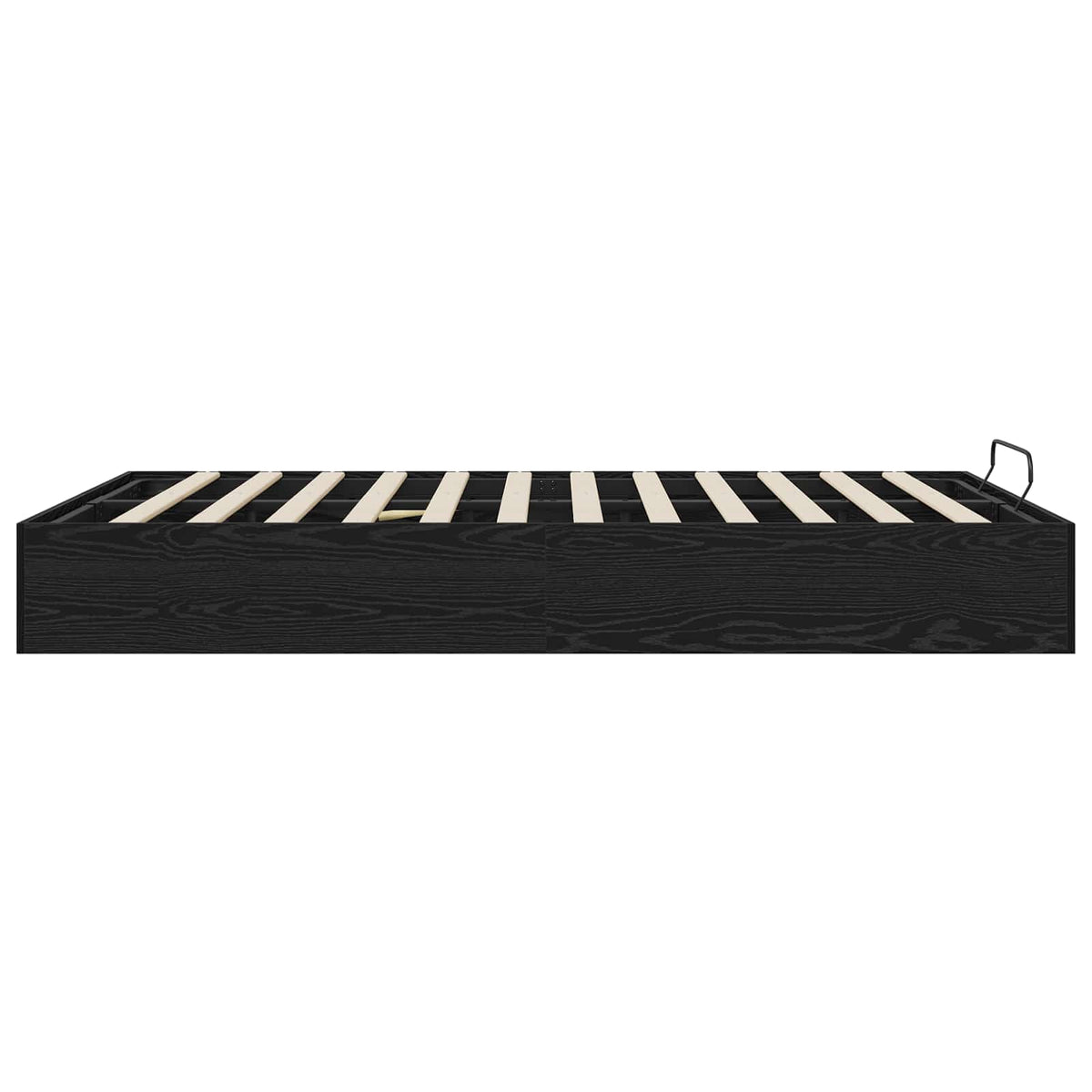 Ottoman Bed Frame 140 x 190 cm Engineered Wood Black oak