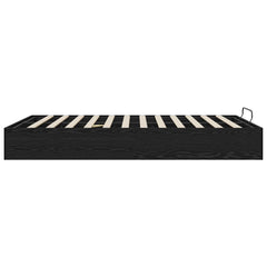 Ottoman Bed Frame 140 x 190 cm Engineered Wood Black oak