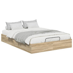Ottoman Bed Frame 120 x 200 cm Engineered Wood Length 190 cm Sonoma oak