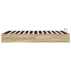 Ottoman Bed Frame 120 x 200 cm Engineered Wood Length 190 cm Sonoma oak