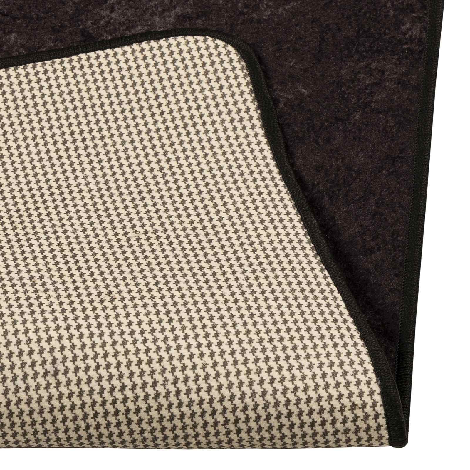 vidaXL Rug Runner MARSA Anthracite 100 x 200 cm Polyester and PVC 4