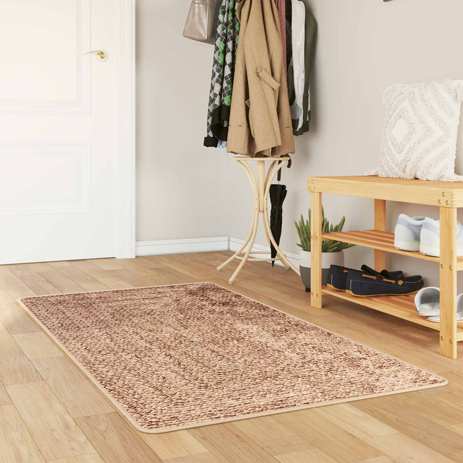 vidaXL Rug Runner MARSA Yellow 80 x 200 cm Polyester and PVC 1