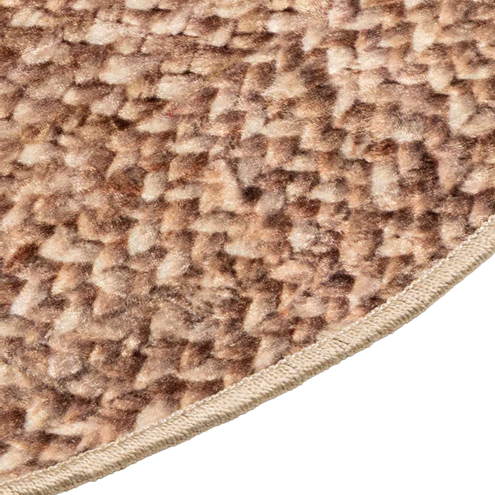 vidaXL Rug Runner MARSA Yellow 120 x 120 cm Polyester and PVC 3