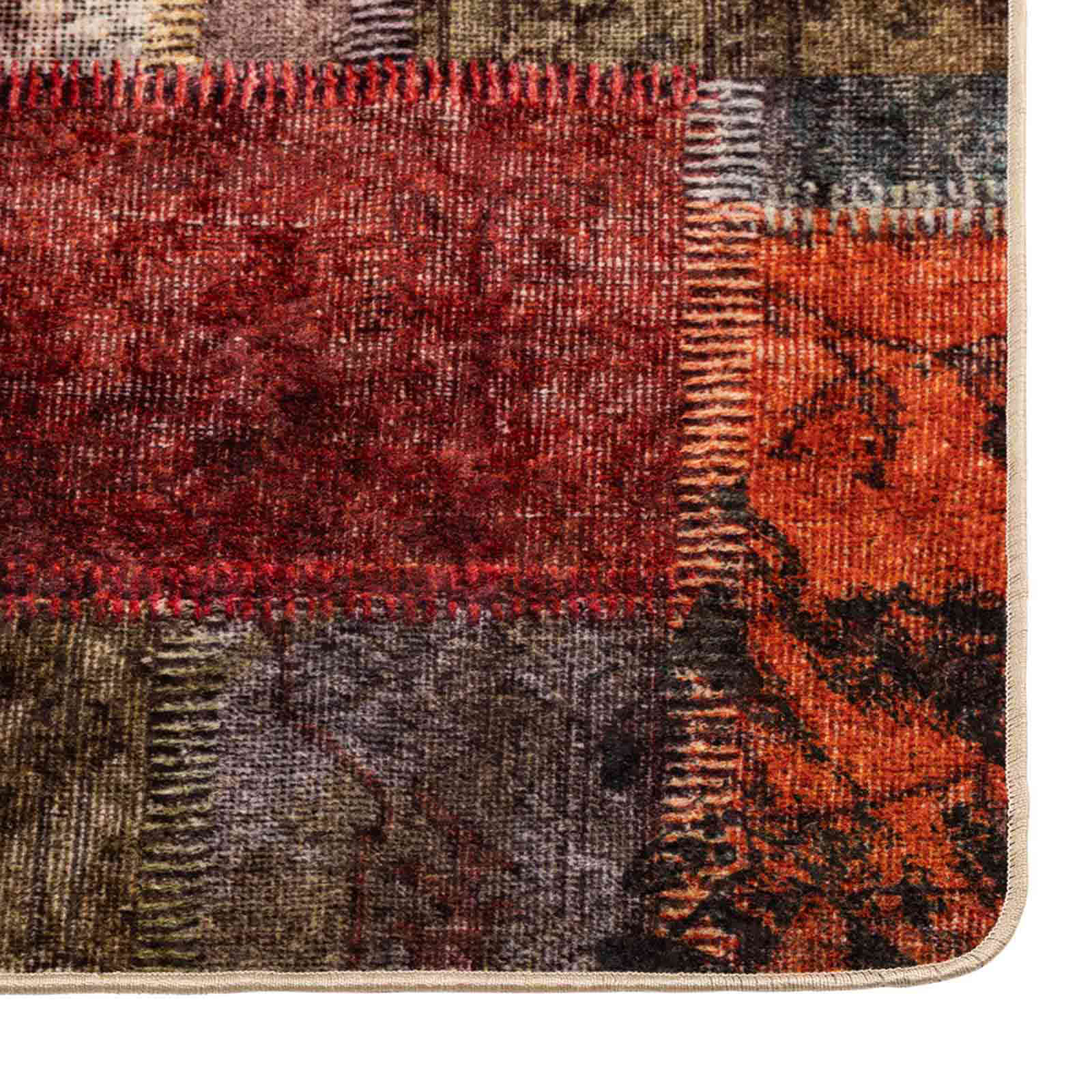 vidaXL Rug Runner MARSA Multicolour 80 x 400 cm Polyester and PVC 5