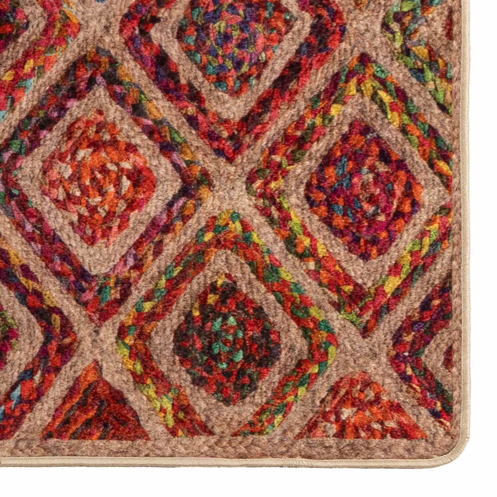 vidaXL Rug Runner MARSA Multicolour 80 x 400 cm Polyester and PVC 5