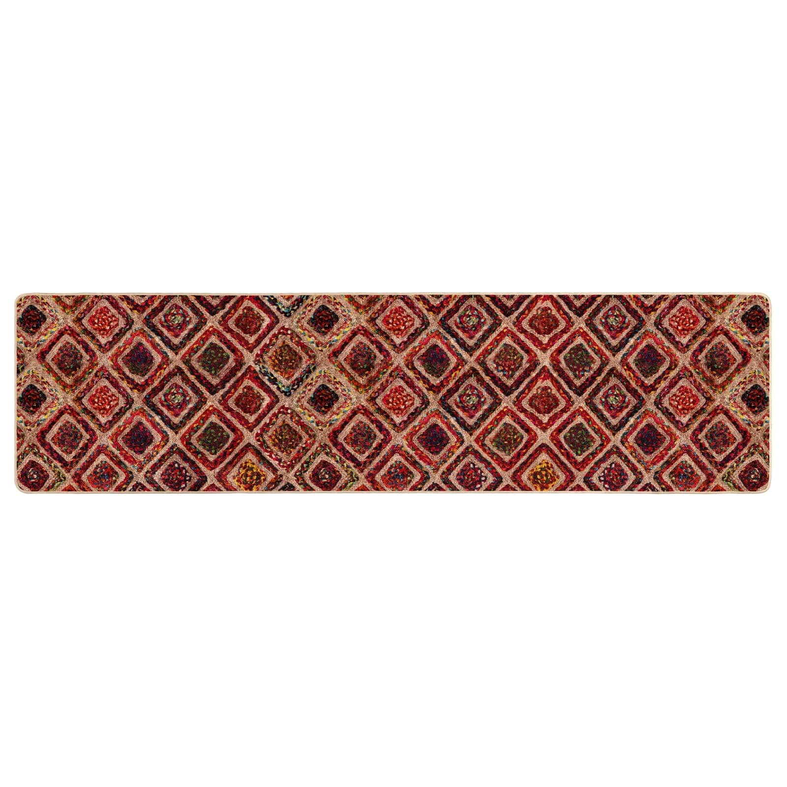 vidaXL Rug Runner MARSA Multicolour 80 x 400 cm Polyester and PVC 2