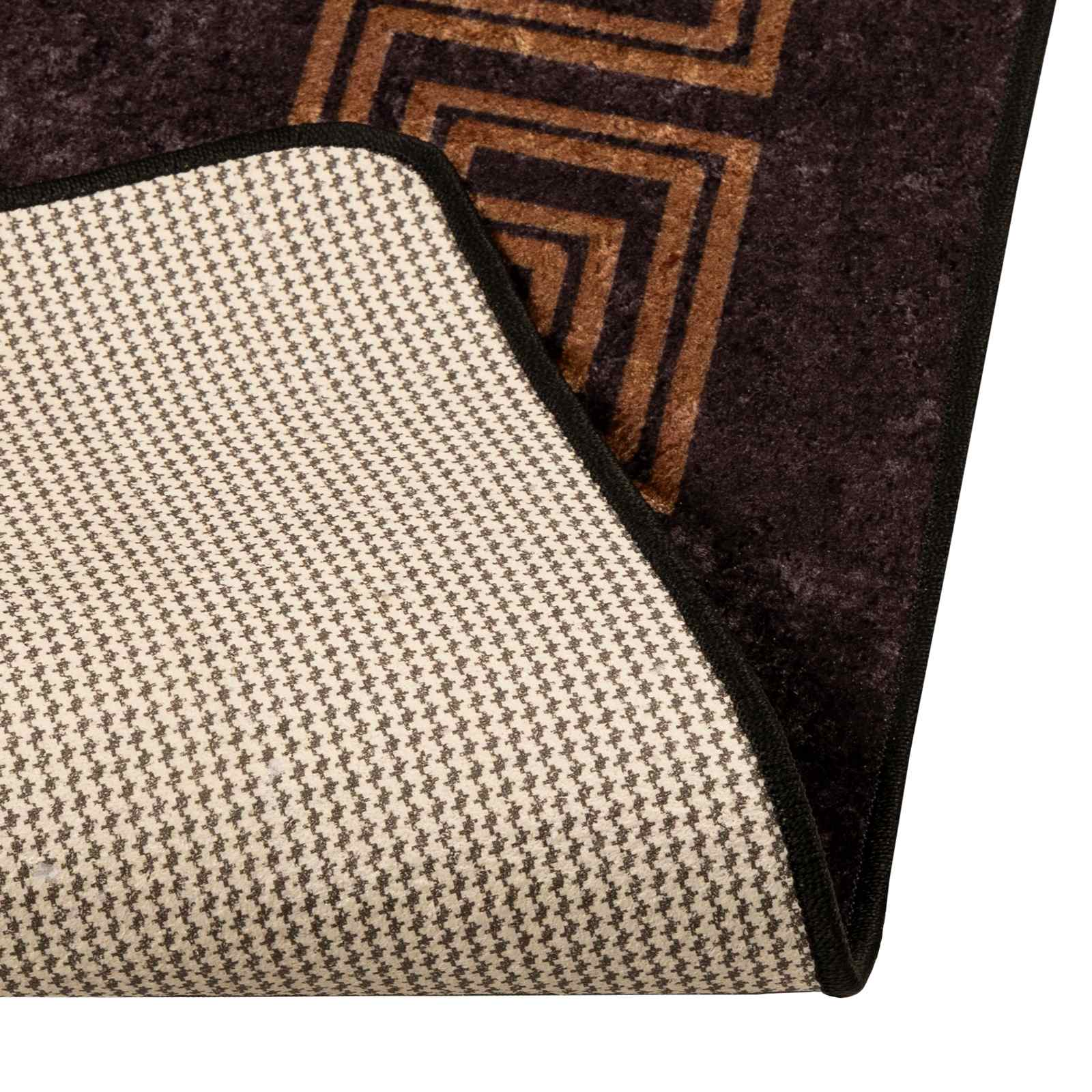 vidaXL Rug Runner MARSA Black 80 x 400 cm Polyester and PVC 4