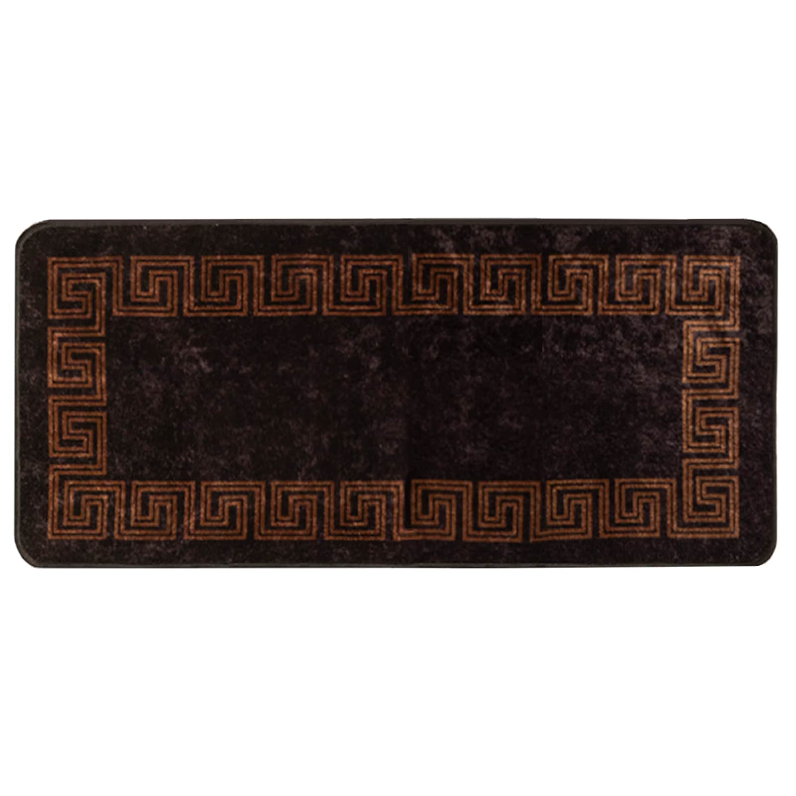 vidaXL Rug Runner MARSA Black 100 x 200 cm Polyester and PVC 2