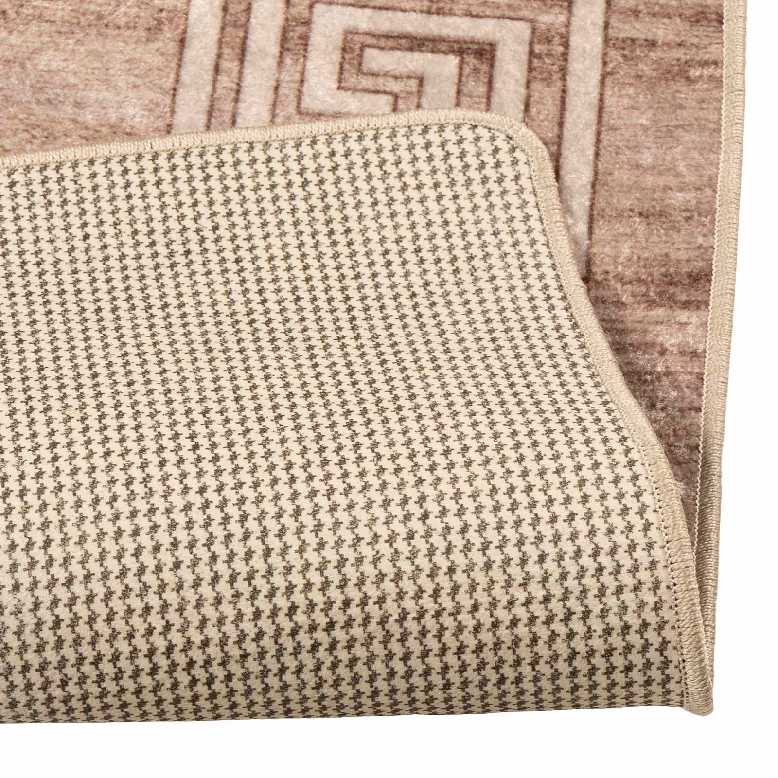 vidaXL Rug Runner MARSA White 80 x 400 cm Polyester and PVC 4