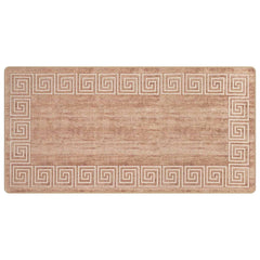 vidaXL Rug Runner MARSA White 100 x 200 cm Polyester and PVC 2