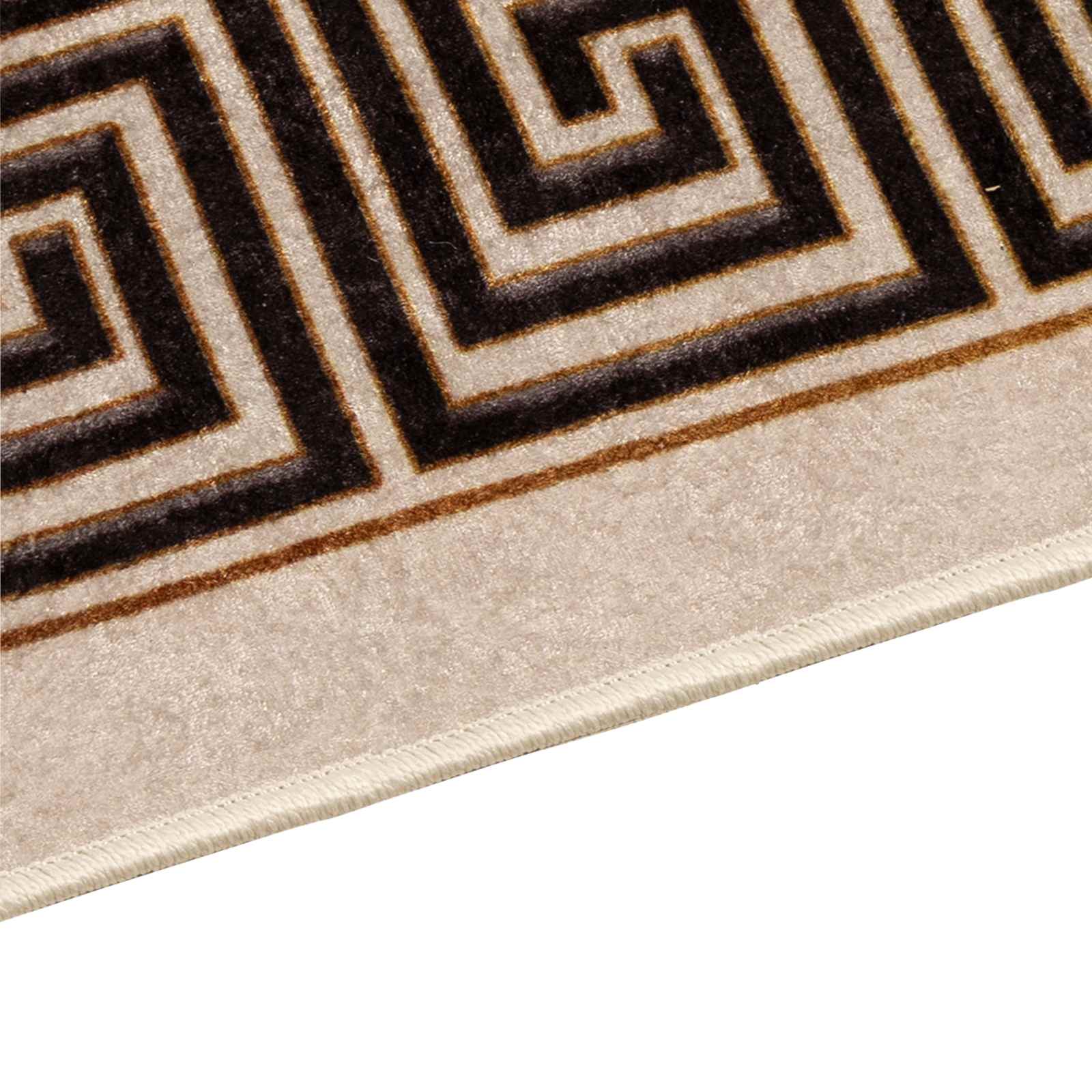 vidaXL Rug Runner MARSA Black 80 x 400 cm Polyester and PVC 3