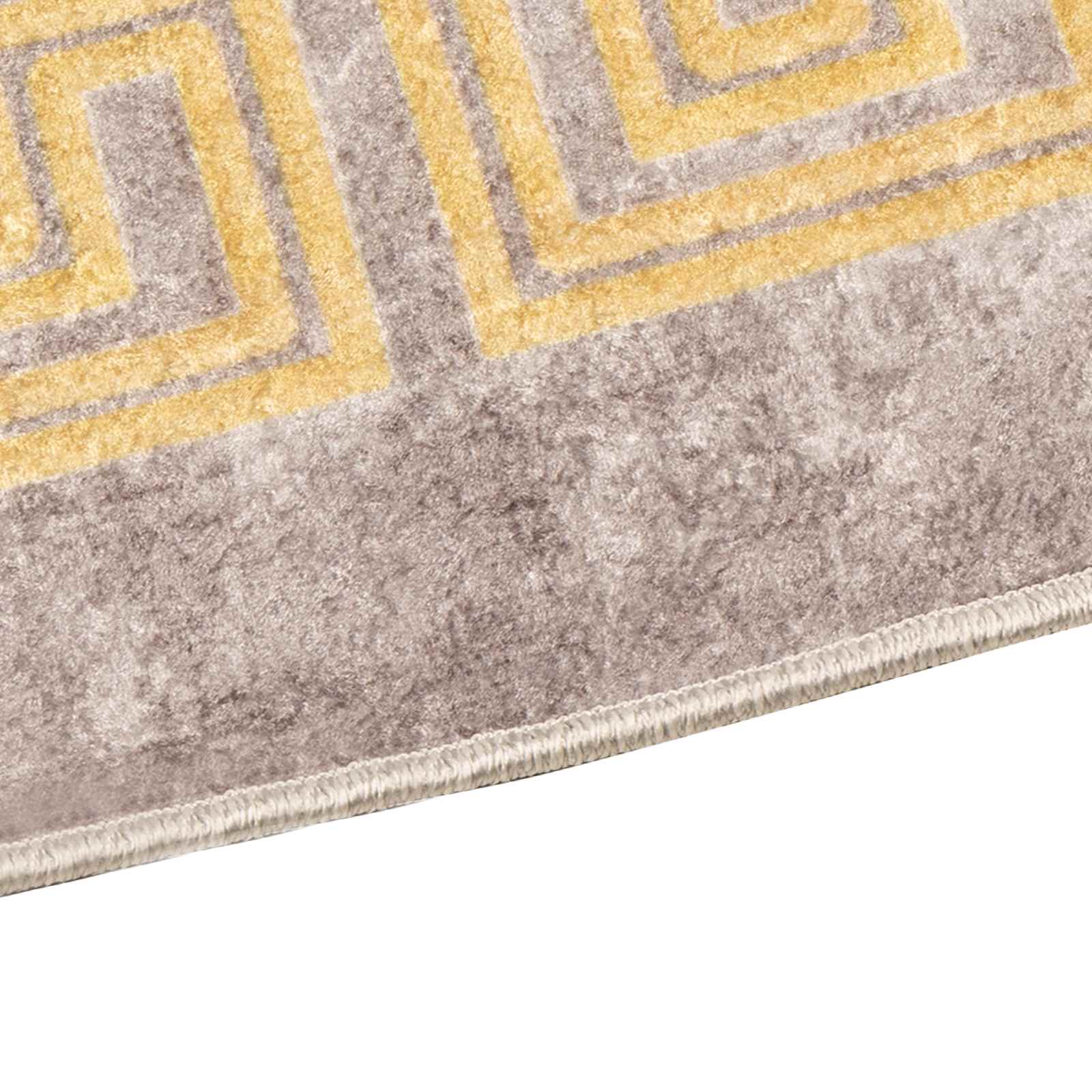 vidaXL Rug Runner MARSA Grey 80 x 400 cm Polyester and PVC 3