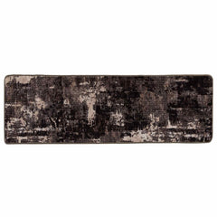 vidaXL Rug Runner MARSA Black 80 x 250 cm Polyester and PVC 2