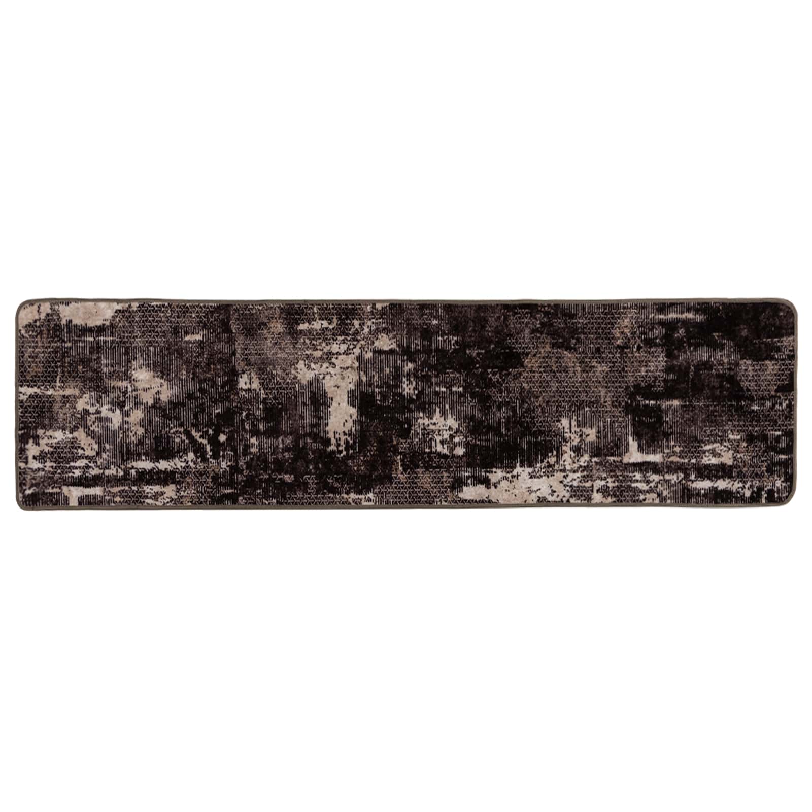 vidaXL Rug Runner MARSA Black 80 x 400 cm Polyester and PVC 2