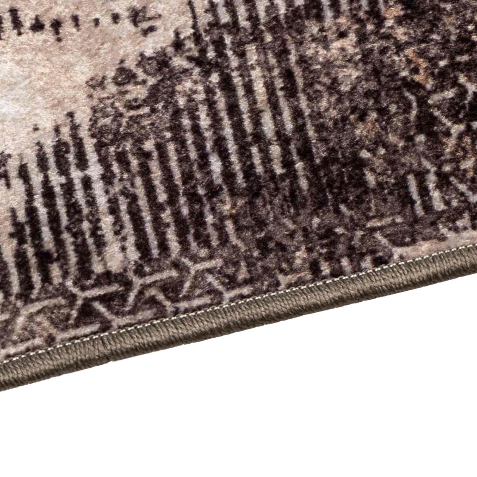 vidaXL Rug Runner MARSA Black 100 x 200 cm Polyester and PVC 3