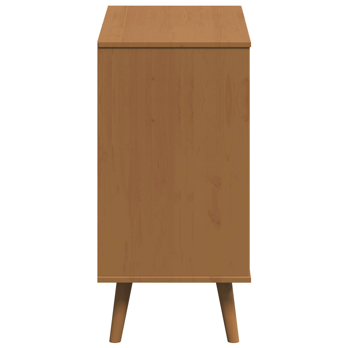 Drawer Cabinet "MOLDE" 80x40x80 cm Solid Wood Pine Caramel
