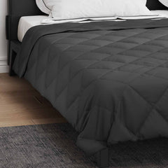 vidaXL Summer Duvet 220 x 200 cm Summer 200 gsm Anthracite 4