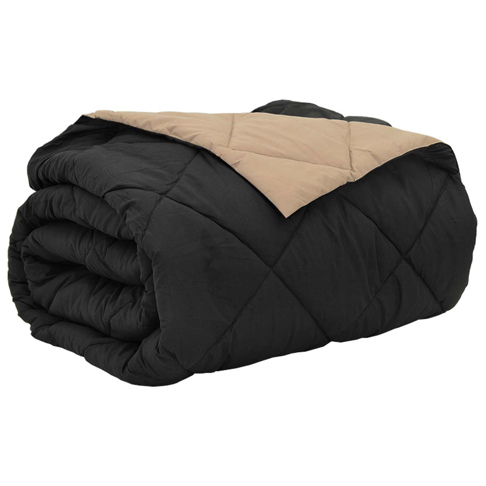 vidaXL Summer Duvet 240 x 200 cm Summer 200 gsm Black and Taupe 2