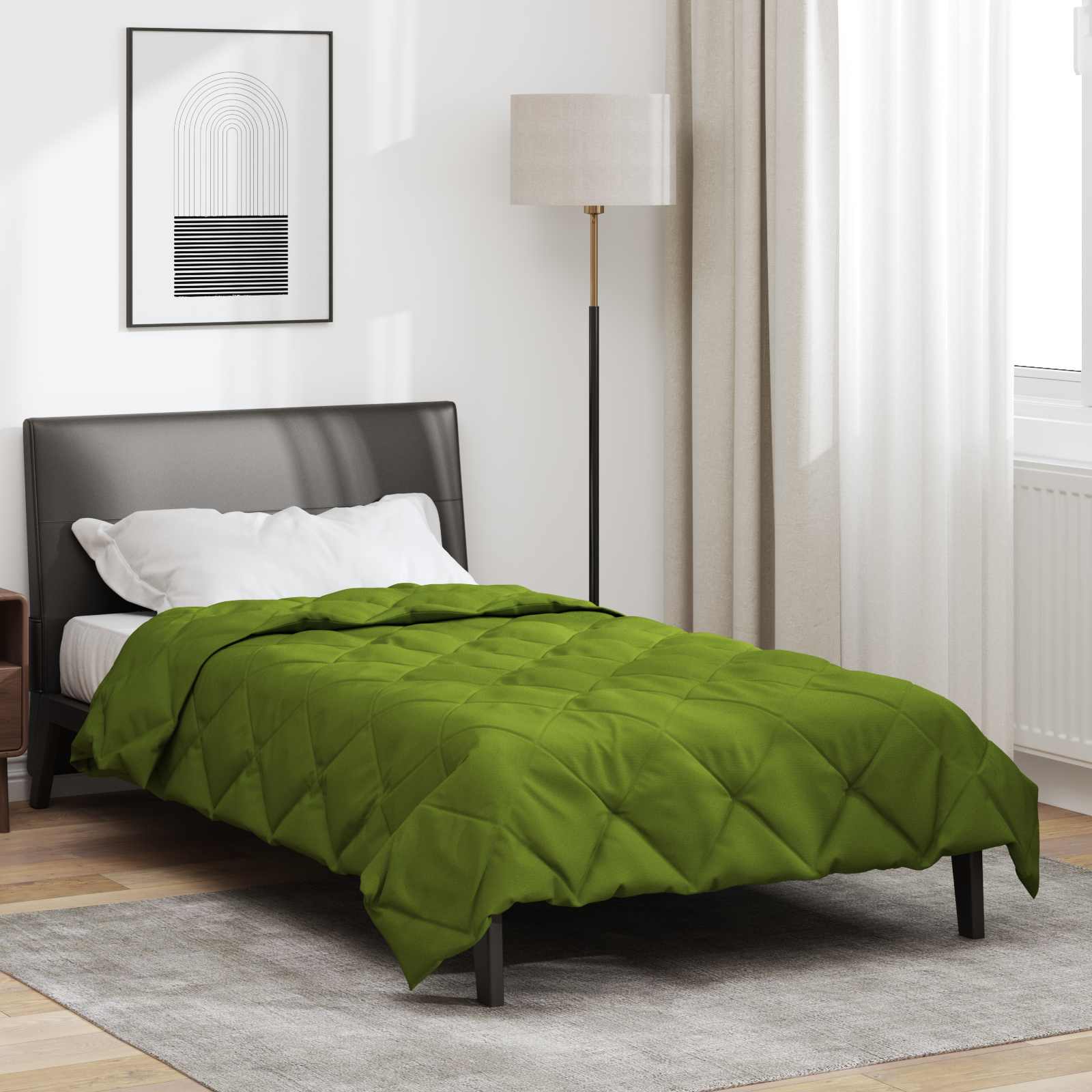 vidaXL Full Year Duvet Green 140 x 220 cm Microfiber 1